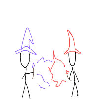 wizard duel drawing by ogueddy in Artbitrator