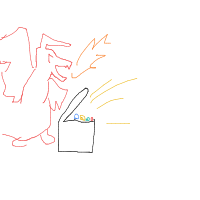 dragon guarding treasure drawing by ogueddy in Artbitrator