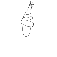 party hat drawing by elloraroura in Artbitrator