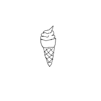 ice cream cone drawing by elloraroura in Artbitrator