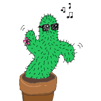 dancing cactus drawing by elloraroura in Artbitrator