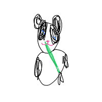 panda eating bamboo drawing by dariachiiii in Artbitrator