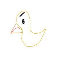 angry duck drawing by dariachiiii in Artbitrator
