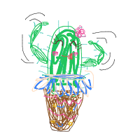 dancing cactus drawing by dariachiiii in Artbitrator