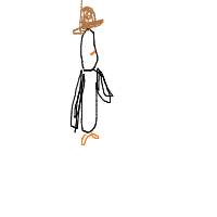 penguin with a hat drawing by mwresia in Artbitrator