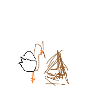 bird building nest drawing by mwresia in Artbitrator