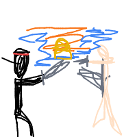 samurai duel at sunset drawing by Maria in Artbitrator