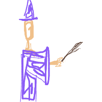 wizard casting a spell drawing by mwresia in Artbitrator