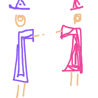 wizard duel drawing by mwresia in Artbitrator