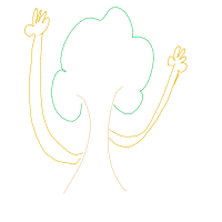 tree giving high five drawing by gayanthikasn in Artbitrator