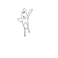 excited penguin drawing by adhwaudi in Artbitrator