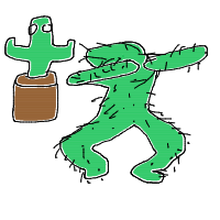 dancing cactus drawing by durgeradmins13 in Artbitrator