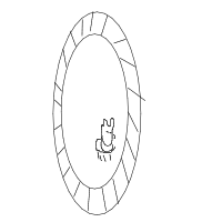 hamster on wheel drawing by adhwaudi in Artbitrator