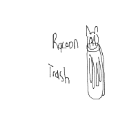 raccoon trash panda drawing by adhwaudi in Artbitrator