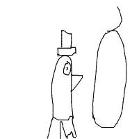 penguin with a hat drawing by lic_cesareas in Artbitrator