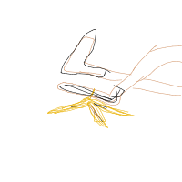 slipping on banana peel drawing by enthusi in Artbitrator