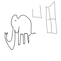 elephant in room drawing by cozy_treasurebox in Artbitrator