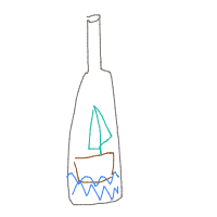 ship in bottle drawing by cozy_treasurebox in Artbitrator
