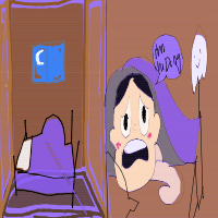 hiding under blanket drawing by irllolitadoll in Artbitrator