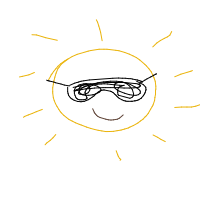 sun wearing sunglasses drawing by enthusi in Artbitrator