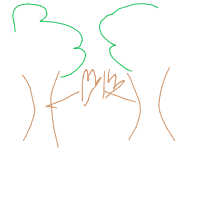 tree giving high five drawing by enthusi in Artbitrator