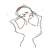 crying drawing by samsch in Artbitrator