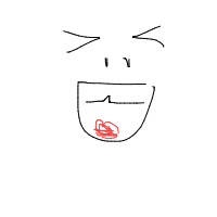 laughing drawing by samsch in Artbitrator