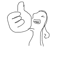 thumbs up drawing by samsch in Artbitrator