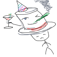 party hat drawing by samsch in Artbitrator
