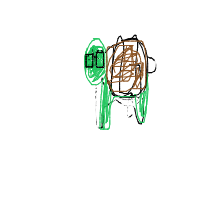 turtle with glasses drawing by loca in Artbitrator