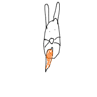 rabbit eating carrot drawing by loca in Artbitrator