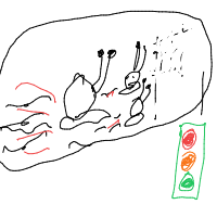 snail racing drawing by drakeypoo in Artbitrator