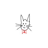 cat with tie drawing by prophetx in Artbitrator