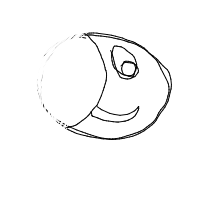 moon smiling drawing by tutu in Artbitrator