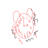 alarm clock ringing drawing by scarletwisted in Artbitrator