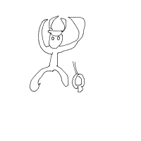 viking at yoga class drawing by the_real_inamora in Artbitrator