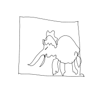 elephant in room drawing by scarletwisted in Artbitrator