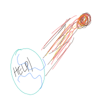 meteor approaching earth drawing by scarletwisted in Artbitrator