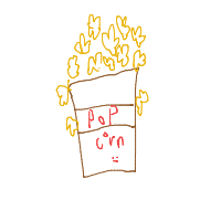 popcorn overflowing drawing by hira in Artbitrator