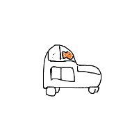 goldfish driving car drawing by maya48444 in Artbitrator