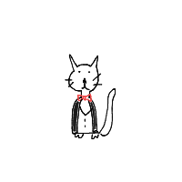 cat wearing suit drawing by maya48444 in Artbitrator