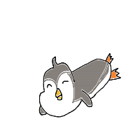penguin sliding drawing by maya48444 in Artbitrator
