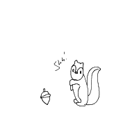 squirrel stealing food drawing by maya48444 in Artbitrator