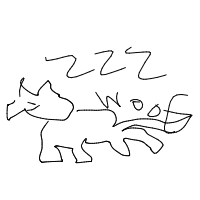 sleepy dog drawing by mafwa in Artbitrator