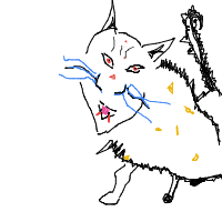 sleeping cat drawing by dwane in Artbitrator