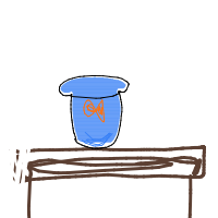fish in bowl drawing by maleynreincarnated in Artbitrator
