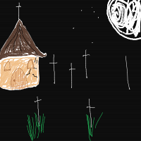 haunted house drawing by oissayshi in Artbitrator