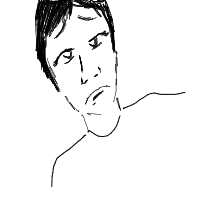 sad face drawing by oissayshi in Artbitrator