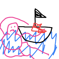 kraken attacking ship drawing by antuhneee in Artbitrator