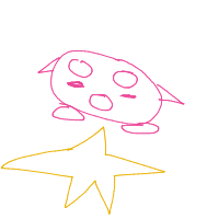 kirby drawing by antuhneee in Artbitrator